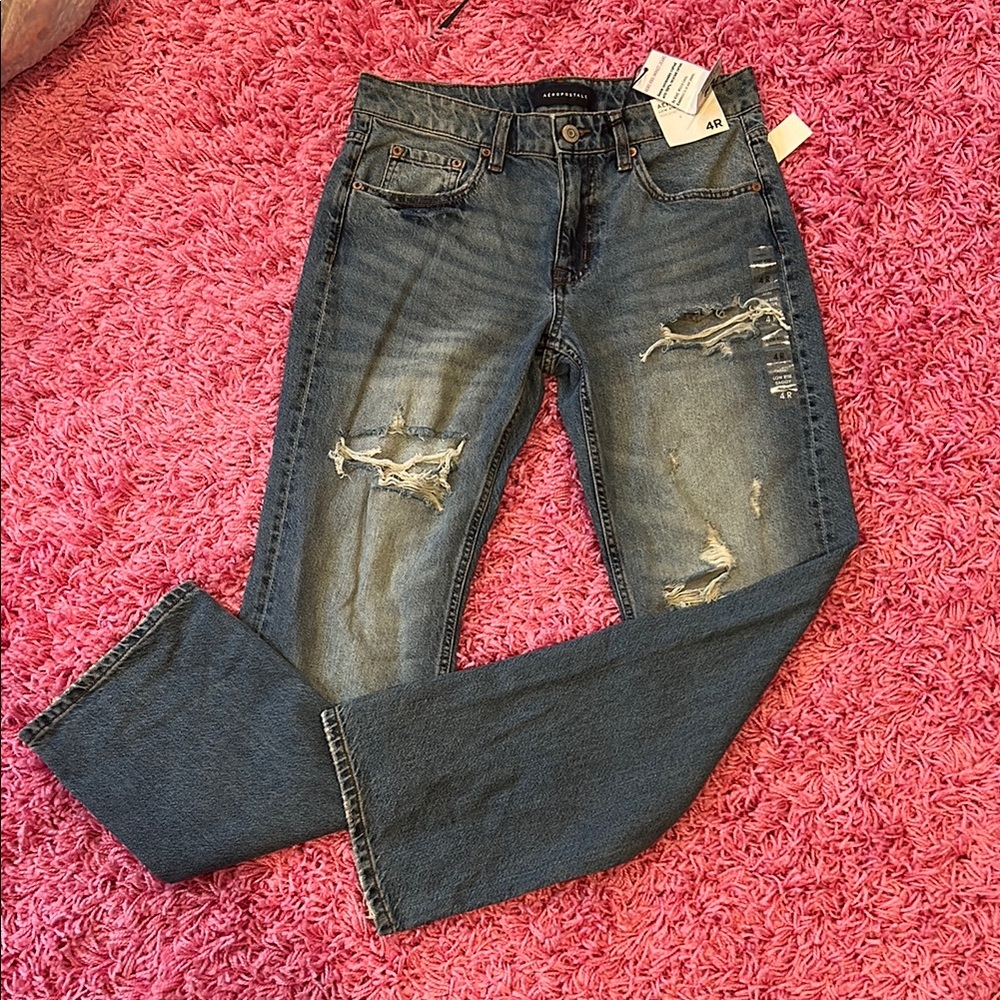 Low rise baggy jeans